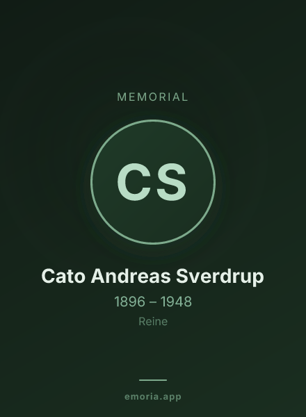 Memorial portrait of Cato Andreas Sverdrup