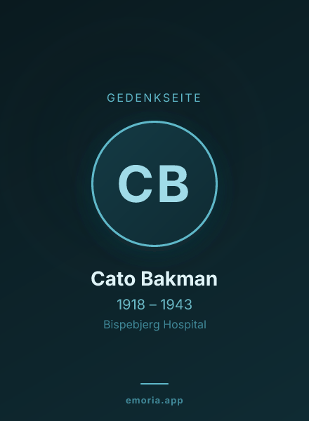 Gedenkportrait von Cato Bakman