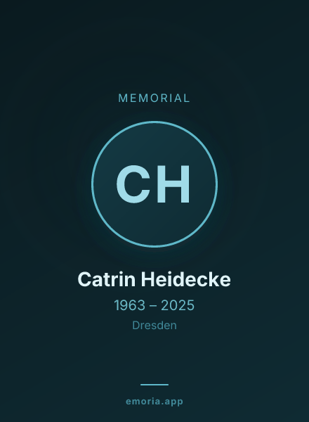 Memorial portrait of Catrin Heidecke