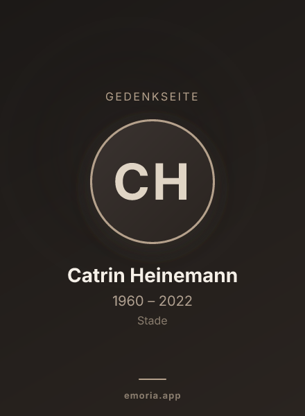 Gedenkportrait von Catrin Heinemann