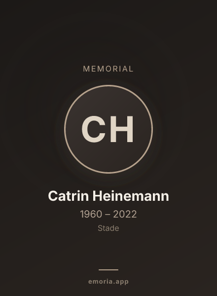Memorial portrait of Catrin Heinemann