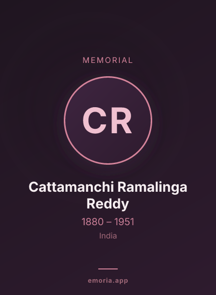 Memorial portrait of Cattamanchi Ramalinga Reddy
