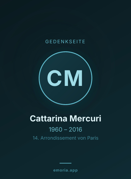 Gedenkportrait von Cattarina Mercuri