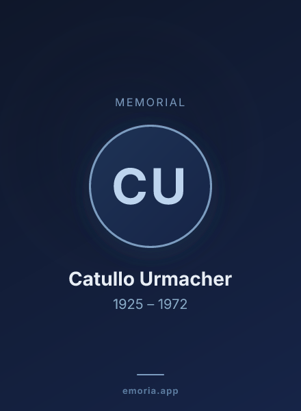 Memorial portrait of Catullo Urmacher