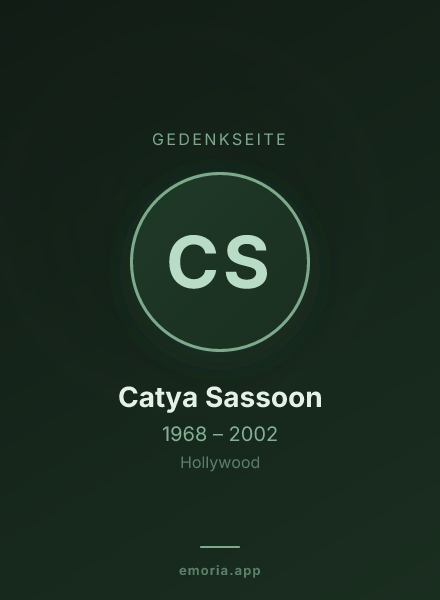Gedenkportrait von Catya Sassoon