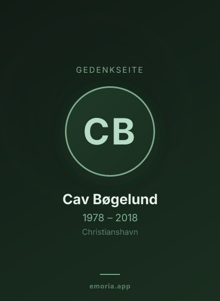 Gedenkportrait von Cav Bøgelund