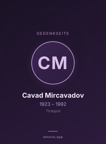 Gedenkportrait von Cavad Mircavadov