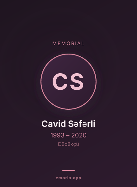 Memorial portrait of Cavid Səfərli