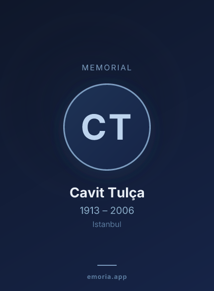 Memorial portrait of Cavit Tulça