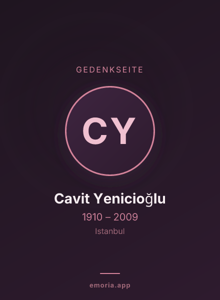 Gedenkportrait von Cavit Yenicioğlu