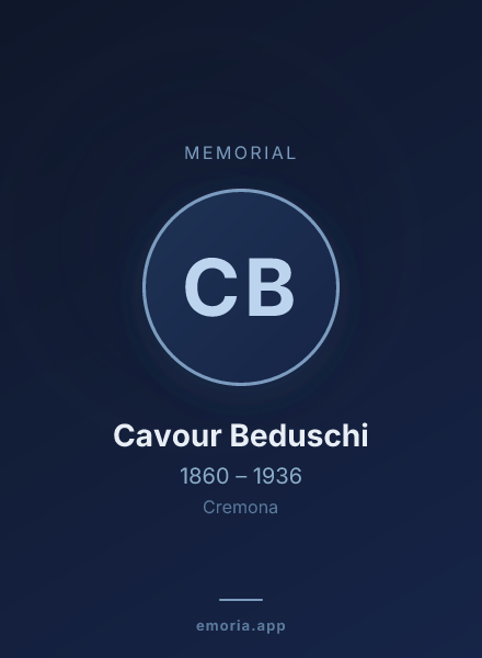 Memorial portrait of Cavour Beduschi