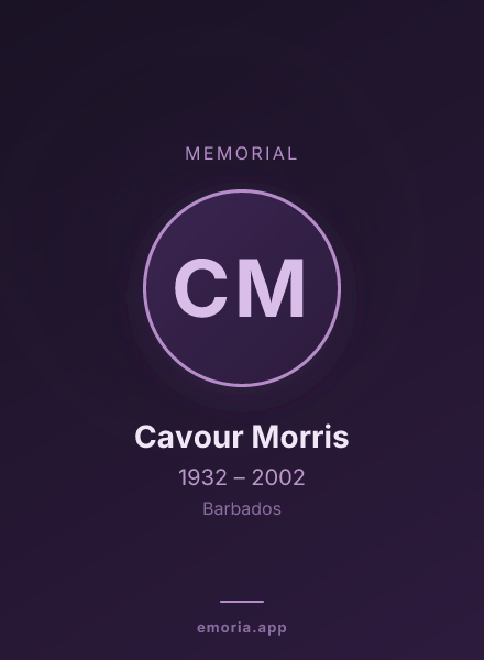 Memorial portrait of Cavour Morris