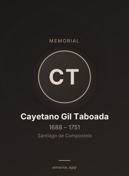 Memorial portrait of Cayetano Gil Taboada