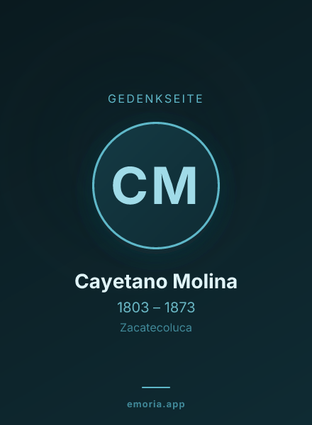 Gedenkportrait von Cayetano Molina