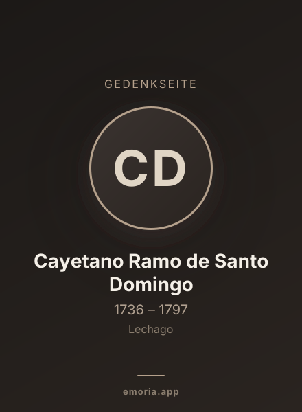Gedenkportrait von Cayetano Ramo de Santo Domingo