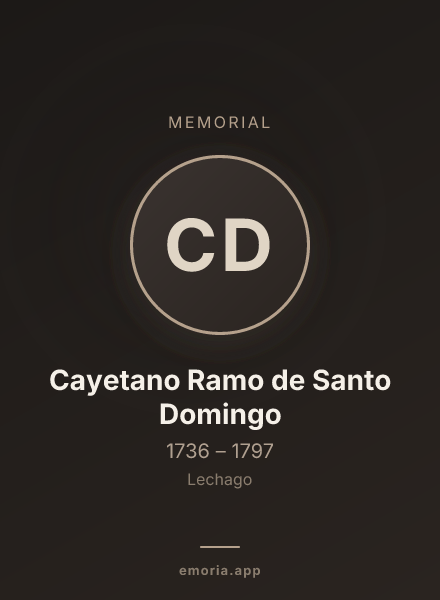 Memorial portrait of Cayetano Ramo de Santo Domingo