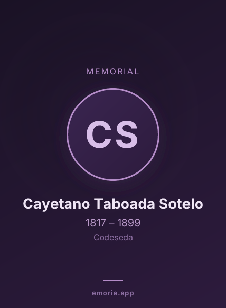 Memorial portrait of Cayetano Taboada Sotelo