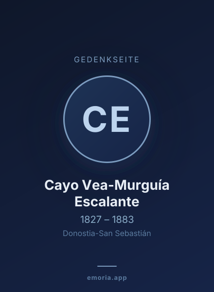 Gedenkportrait von Cayo Vea-Murguía Escalante
