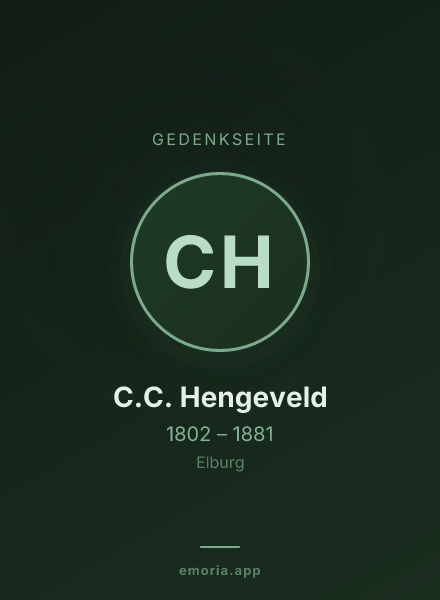 Gedenkportrait von C.C. Hengeveld