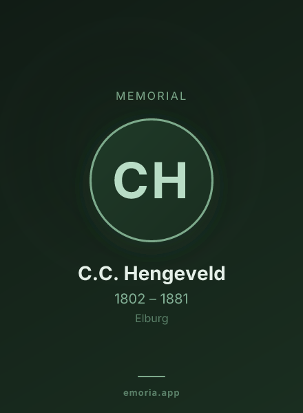 Memorial portrait of C.C. Hengeveld
