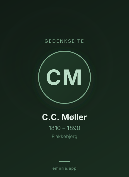 Gedenkportrait von C.C. Møller