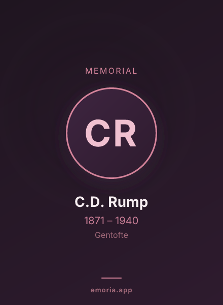 Memorial portrait of C.D. Rump