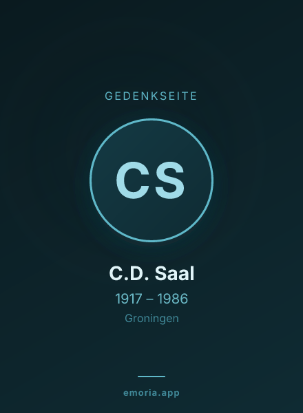Gedenkportrait von C.D. Saal