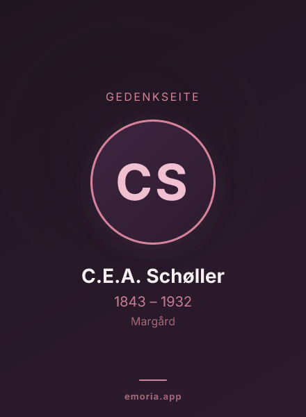 Gedenkportrait von C.E.A. Schøller