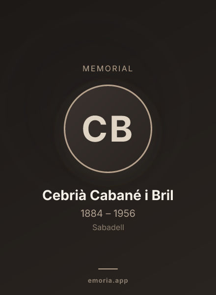 Memorial portrait of Cebrià Cabané i Bril