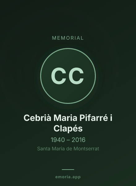 Memorial portrait of Cebrià Maria Pifarré i Clapés