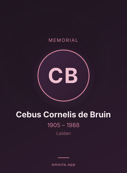 Memorial portrait of Cebus Cornelis de Bruin