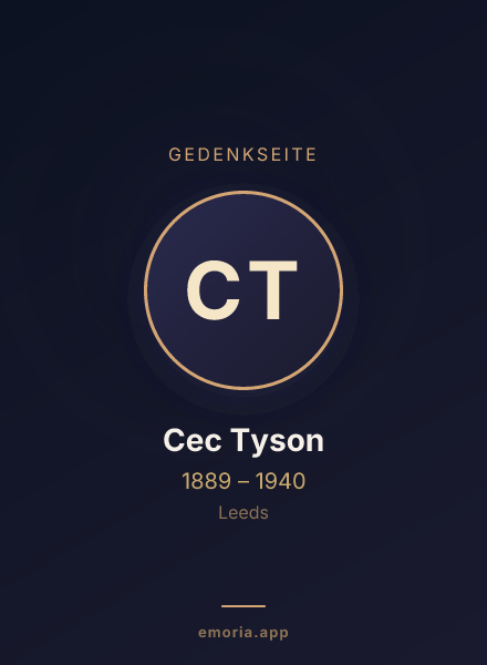 Gedenkportrait von Cec Tyson