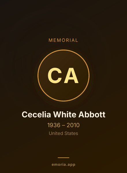 Memorial portrait of Cecelia White Abbott