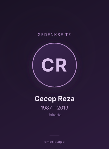 Gedenkportrait von Cecep Reza