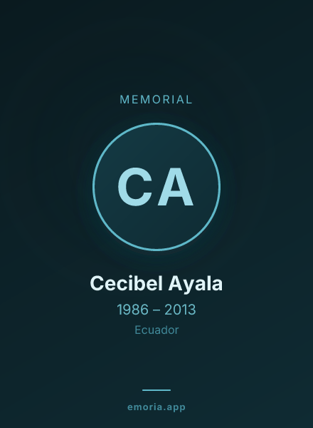 Memorial portrait of Cecibel Ayala