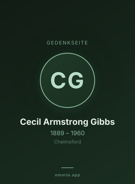 Gedenkportrait von Cecil Armstrong Gibbs