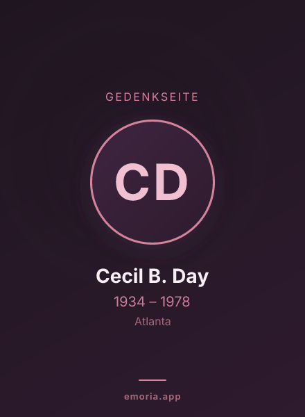 Gedenkportrait von Cecil B. Day
