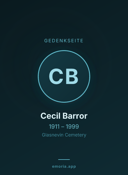 Gedenkportrait von Cecil Barror