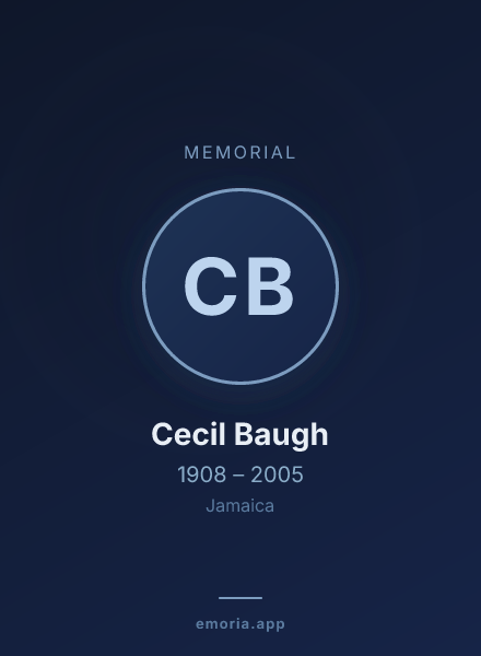 Memorial portrait of Cecil Baugh