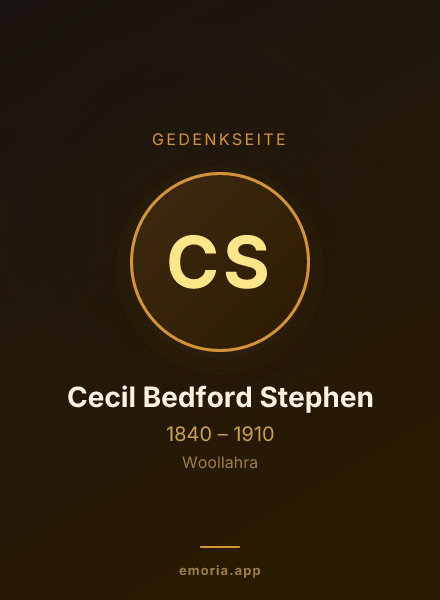 Gedenkportrait von Cecil Bedford Stephen