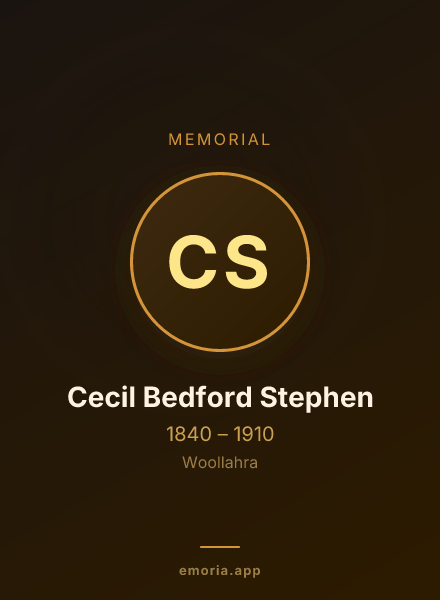 Memorial portrait of Cecil Bedford Stephen