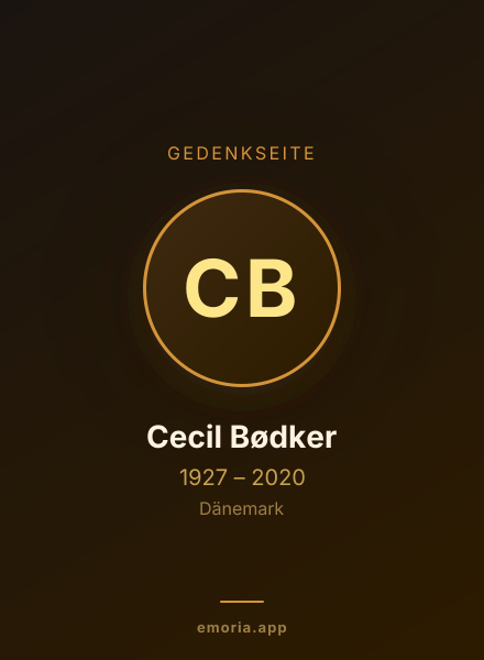 Gedenkportrait von Cecil Bødker