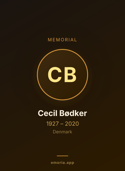 Memorial portrait of Cecil Bødker