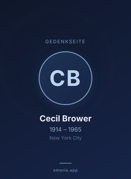 Gedenkportrait von Cecil Brower