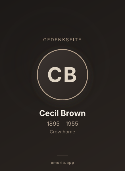 Gedenkportrait von Cecil Brown