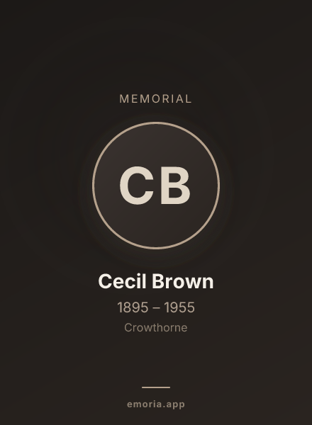 Memorial portrait of Cecil Brown