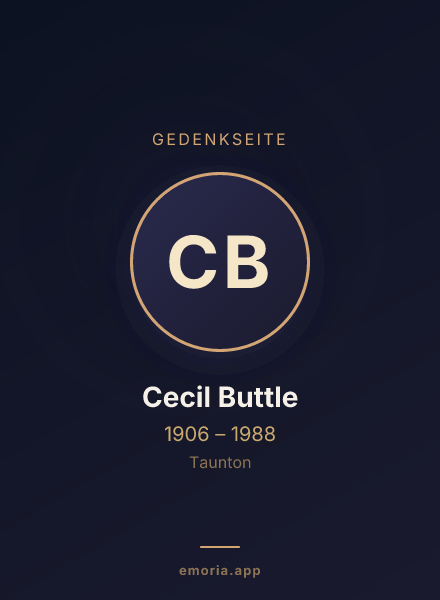 Gedenkportrait von Cecil Buttle