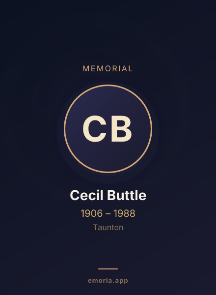 Memorial portrait of Cecil Buttle