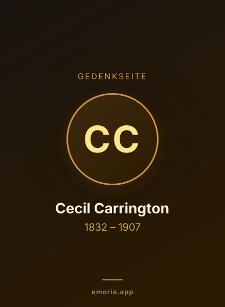 Gedenkportrait von Cecil Carrington