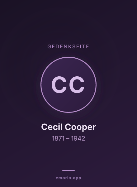 Gedenkportrait von Cecil Cooper